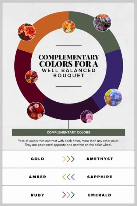 complementary jewel tone colors for sensational fall bouquets