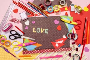 Love arts and crafts supplies in bright colors