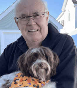 Paul R. Danehy Sr. with his dog